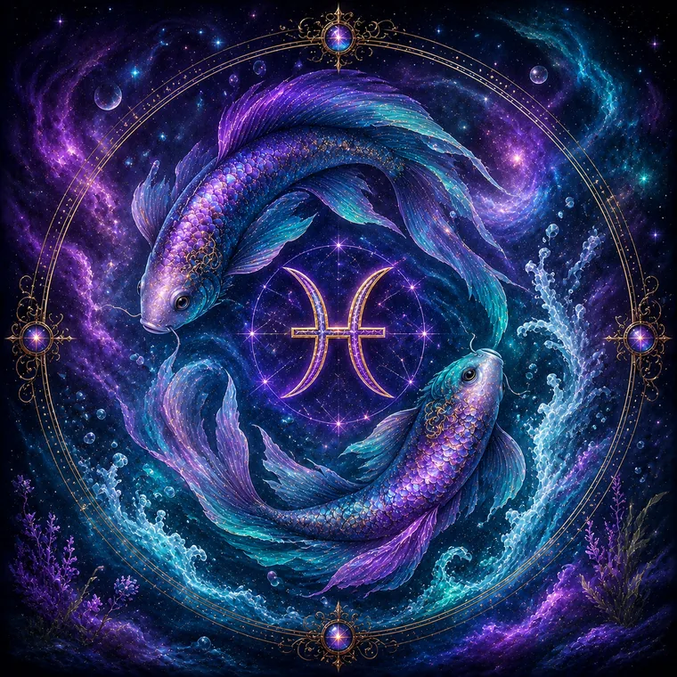 Ilustração do signo de Peixes